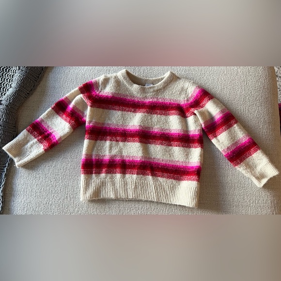 Baby Gap 3T Girls White, Pink & Red Sweater - Picture 1 of 3